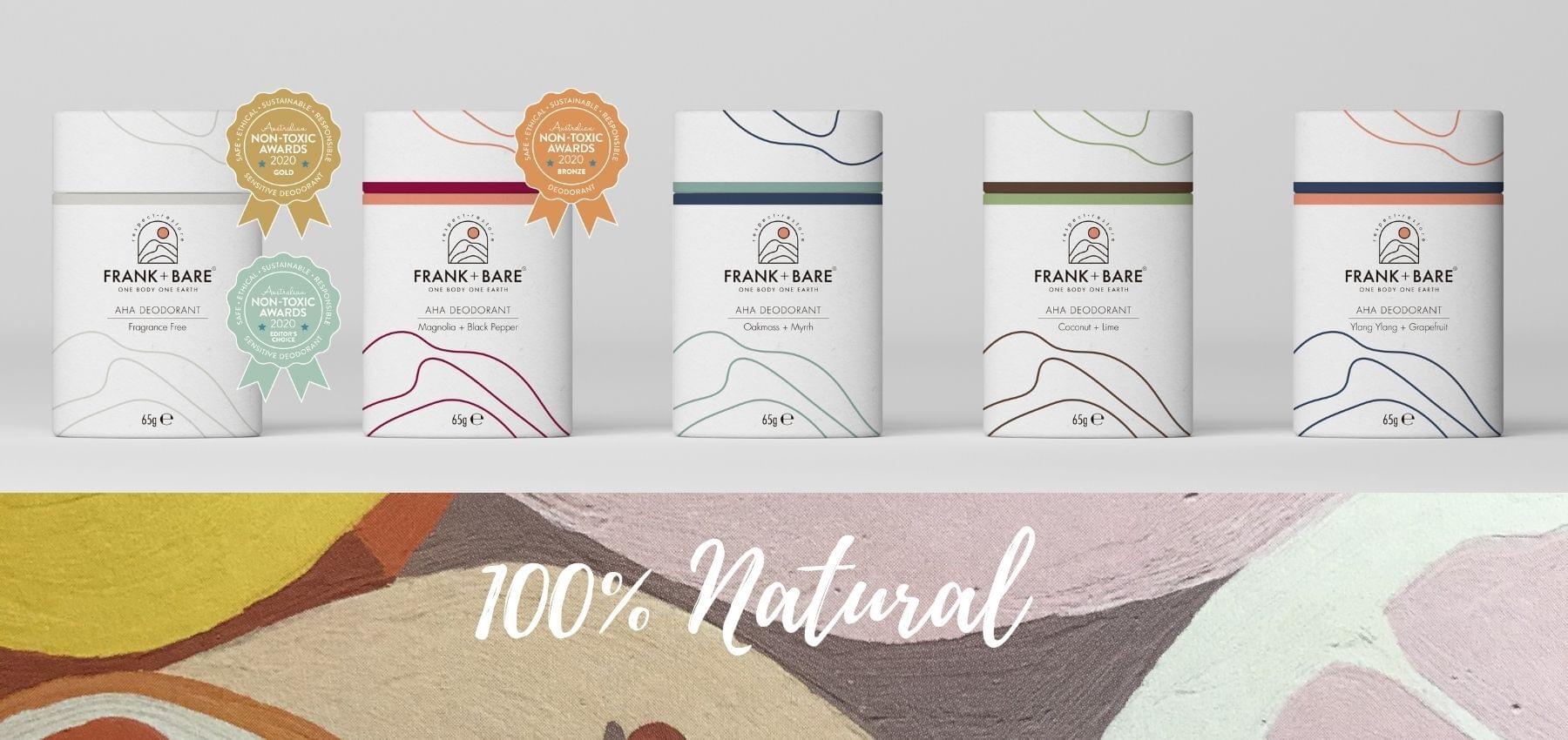 aha deodorant, best natural deodorant, frank and bare deodorant, frank + bare deodorant